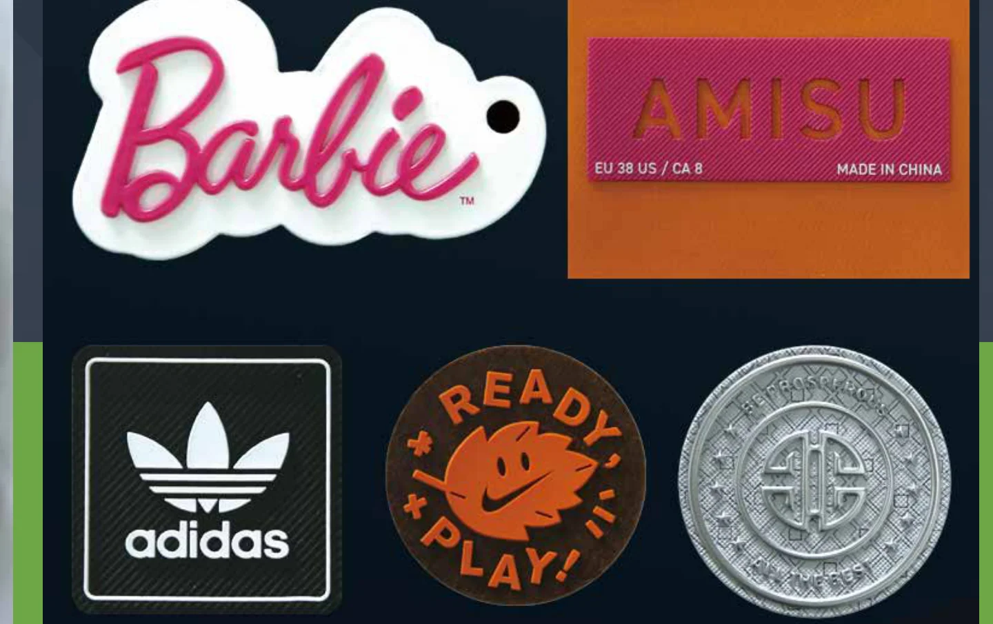 Custom branded trims and patches